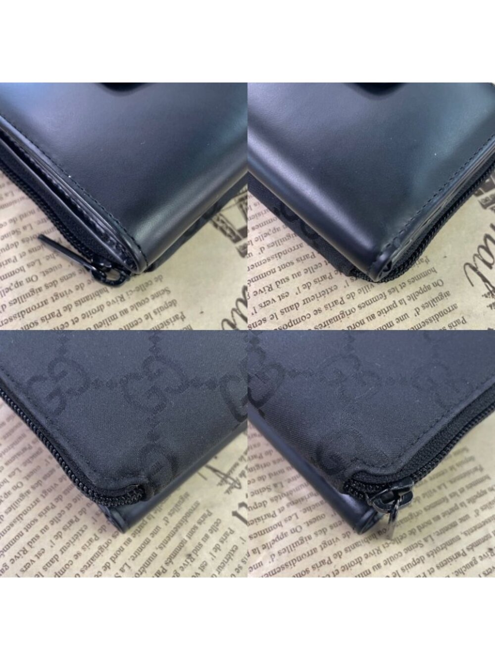 Gucci Wallet Compact Card Leather GG Black - Picture 7 of 15